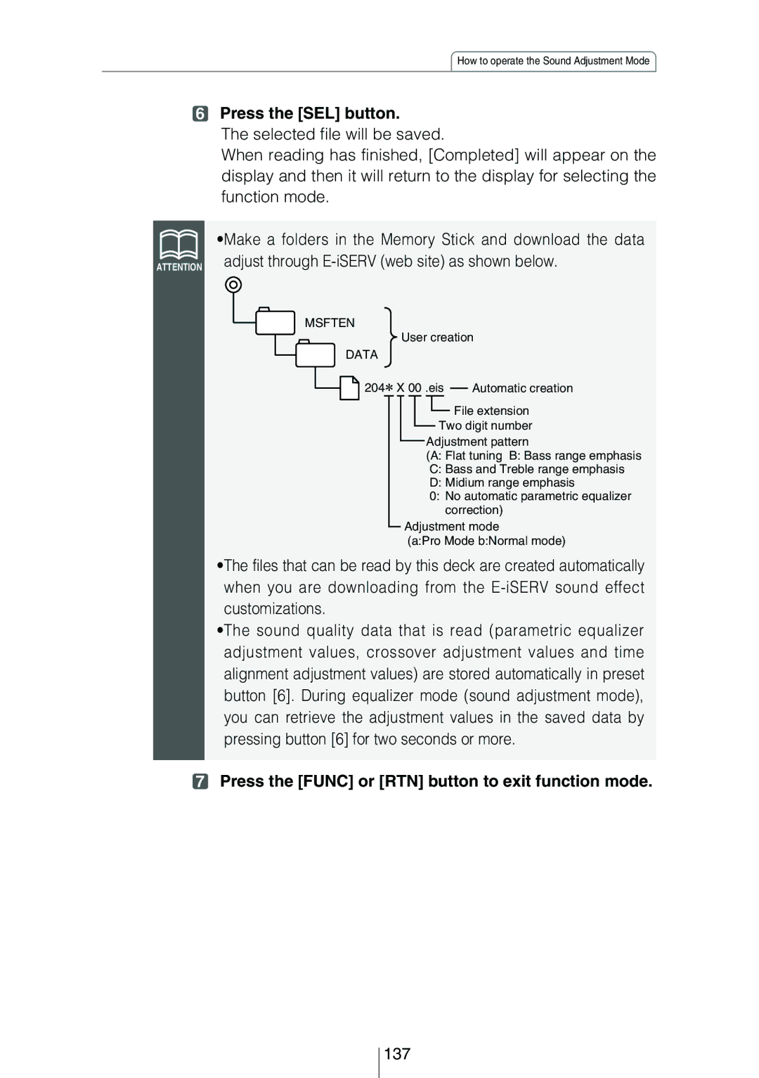 Eclipse - Fujitsu Ten CD8454 owner manual 137, Data 