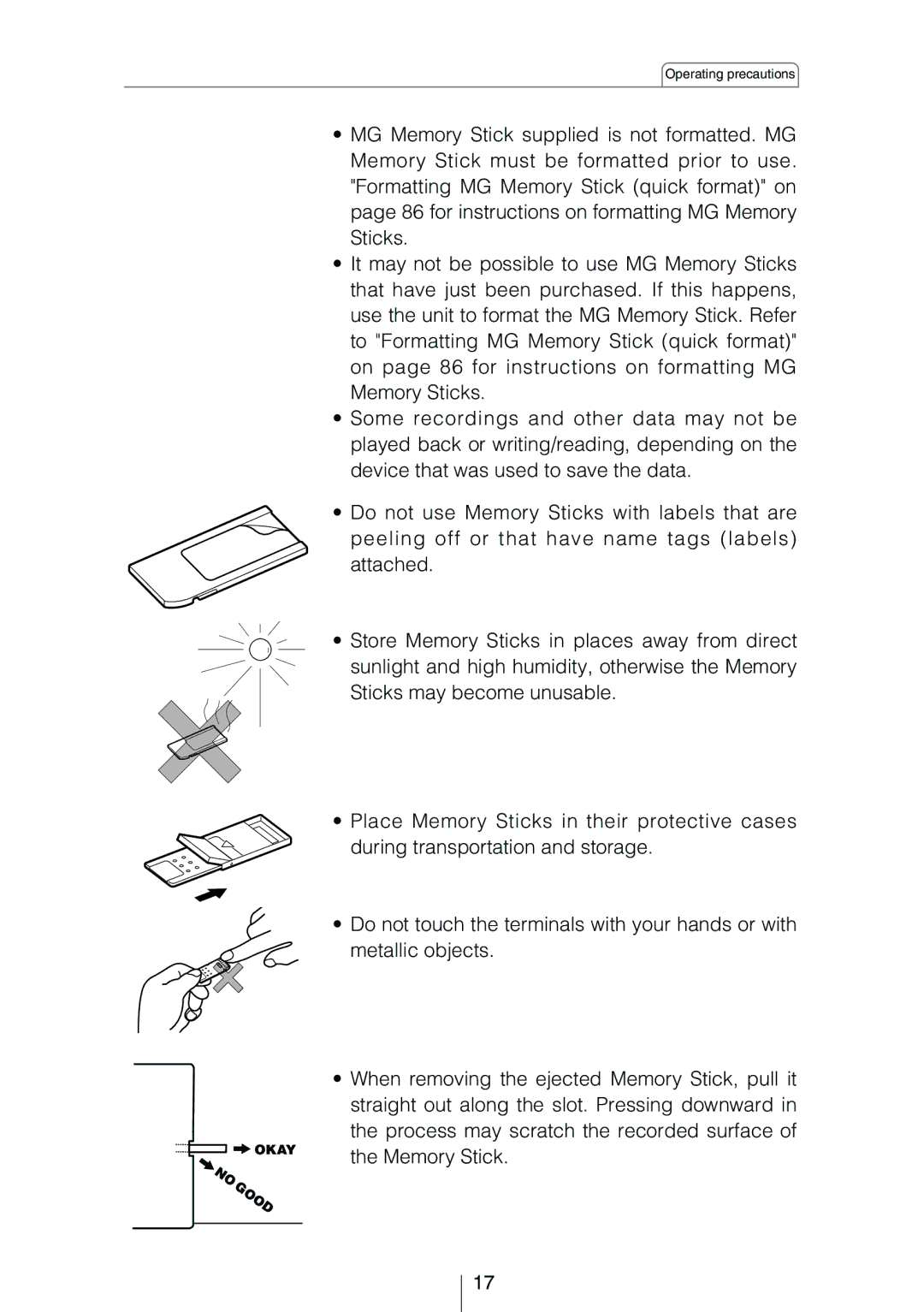 Eclipse - Fujitsu Ten CD8454 owner manual Memory Stick 