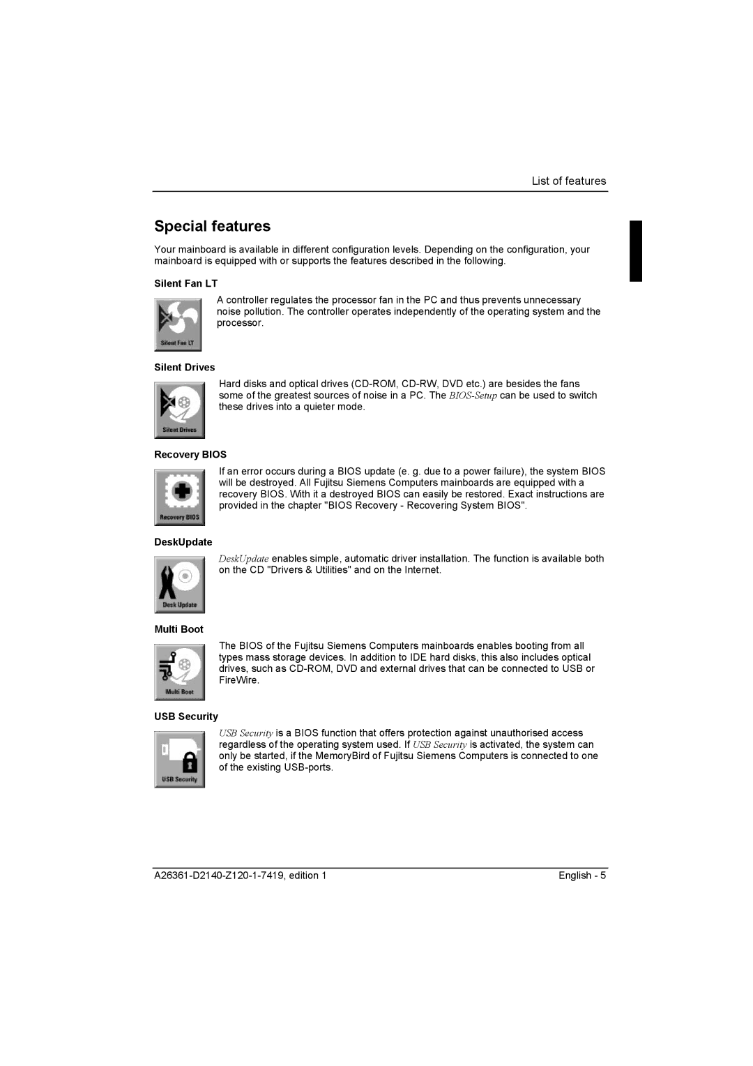 Eclipse - Fujitsu Ten D2140 technical manual Special features 