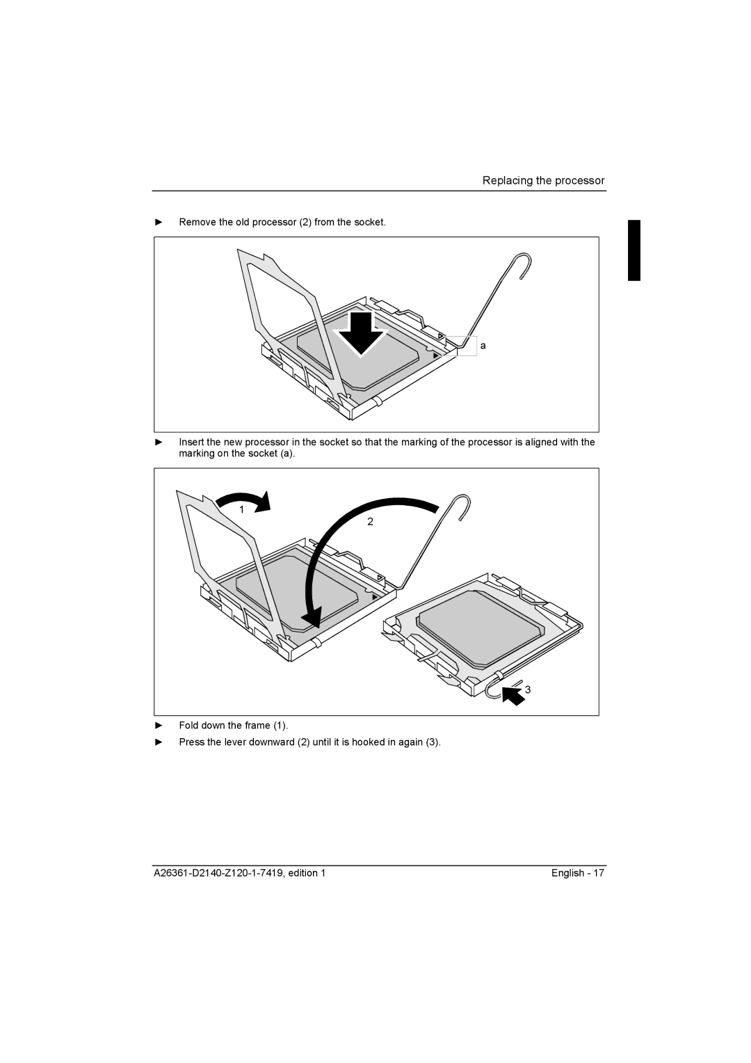 Eclipse - Fujitsu Ten D2140 technical manual Replacing the processor 