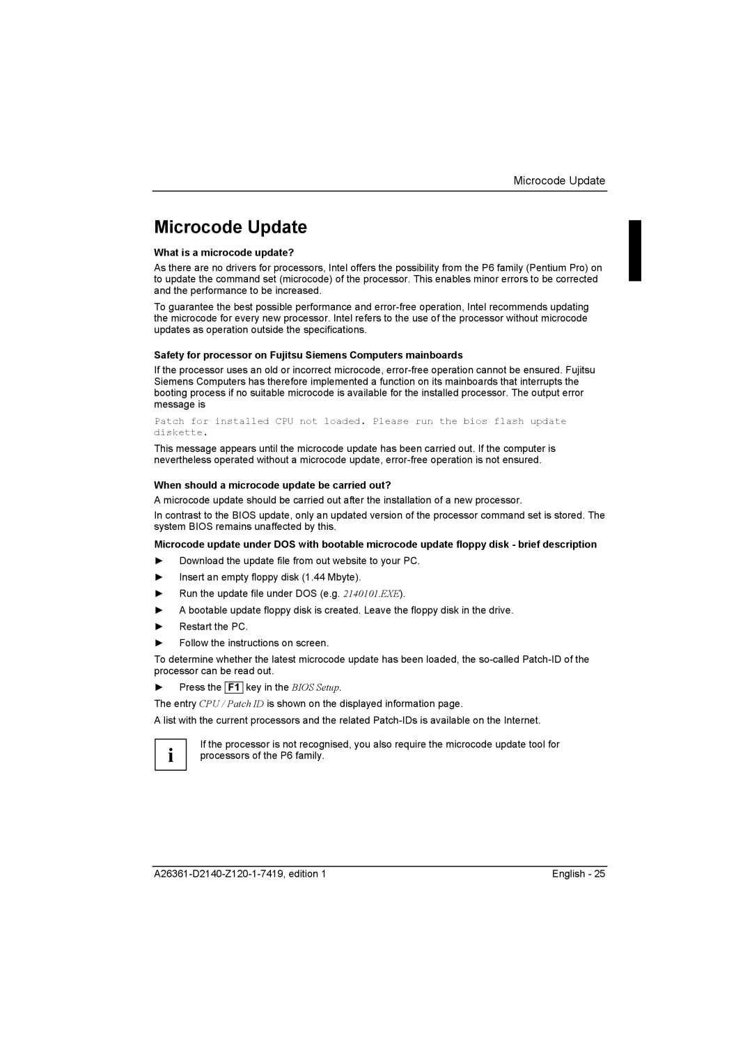 Eclipse - Fujitsu Ten D2140 Microcode Update, What is a microcode update?, When should a microcode update be carried out? 