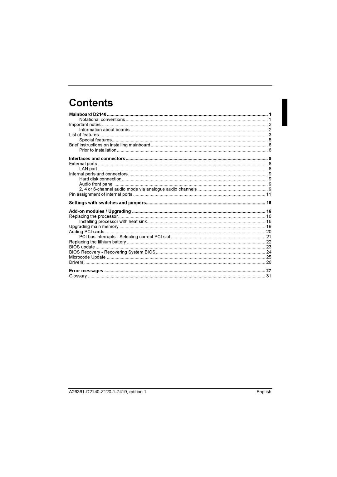 Eclipse - Fujitsu Ten D2140 technical manual Contents 