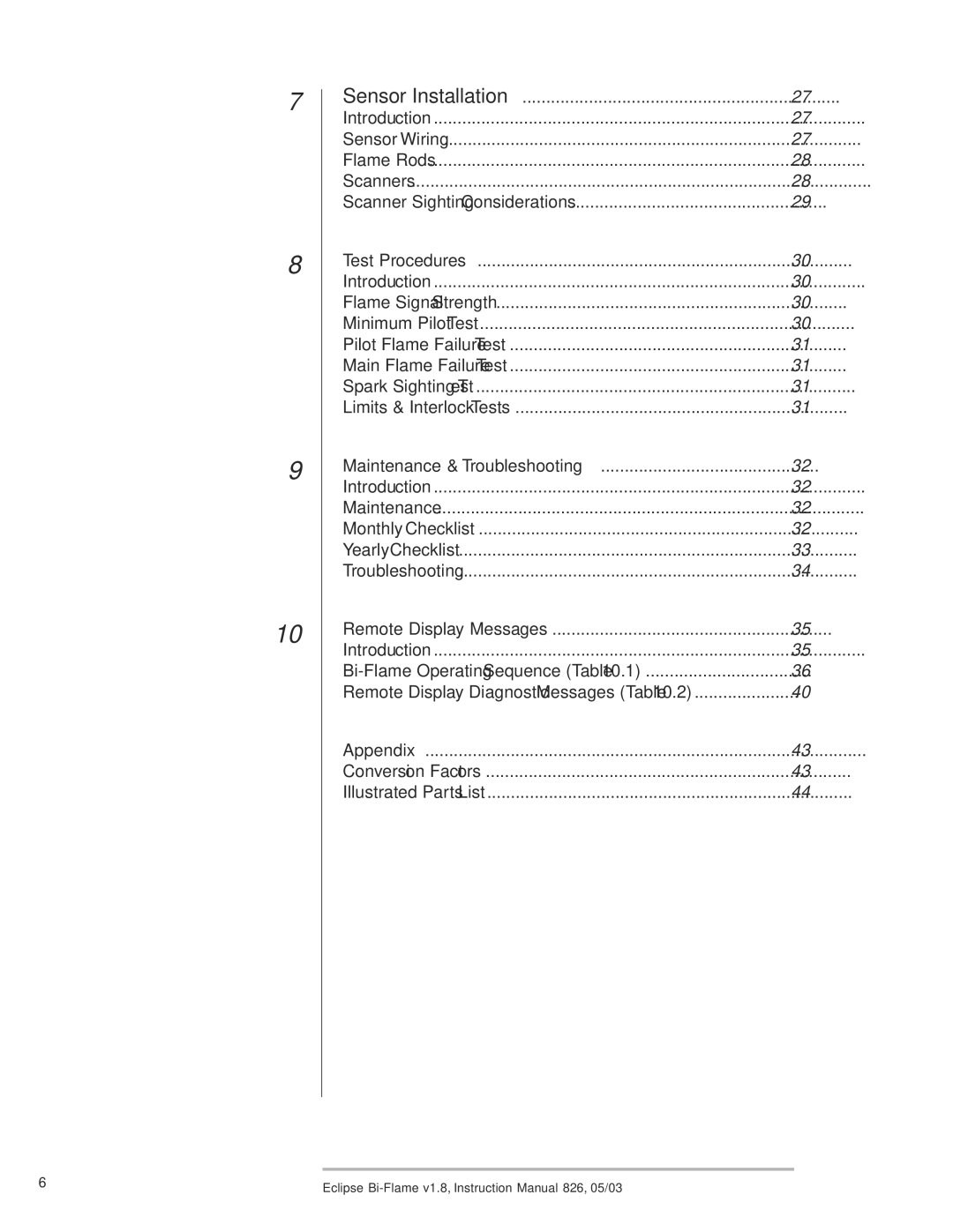 Eclipse Combustion 6500 instruction manual 