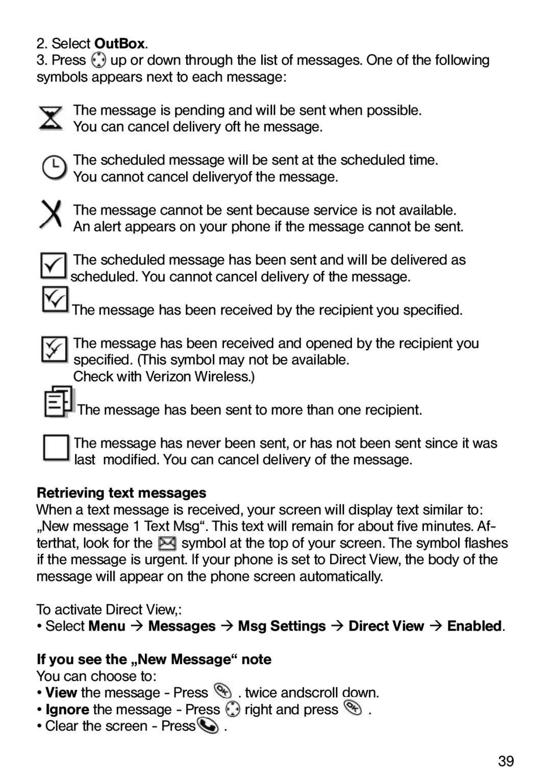 Ecom Instruments Ex-CDMA 02 manual To activate Direct View 