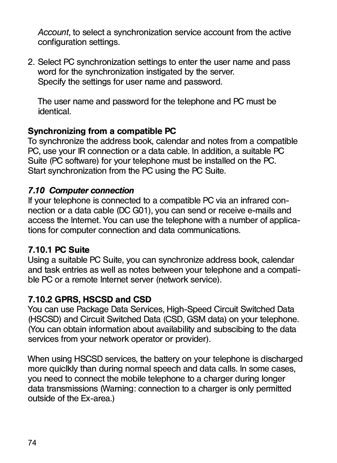 Ecom Instruments Ex-GSM 01 EU operating instructions Computer connection 