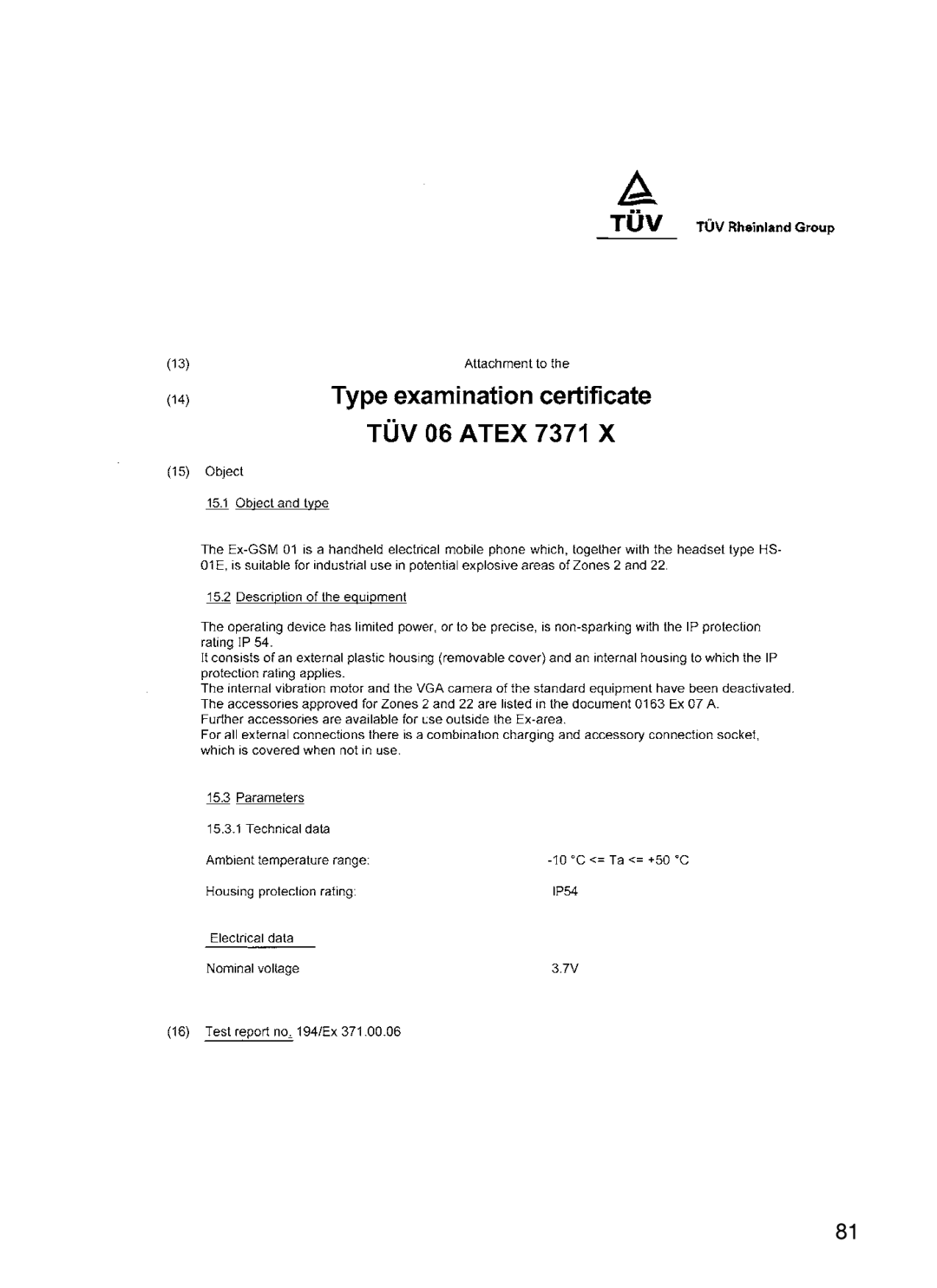 Ecom Instruments Ex-GSM 01 EU operating instructions 