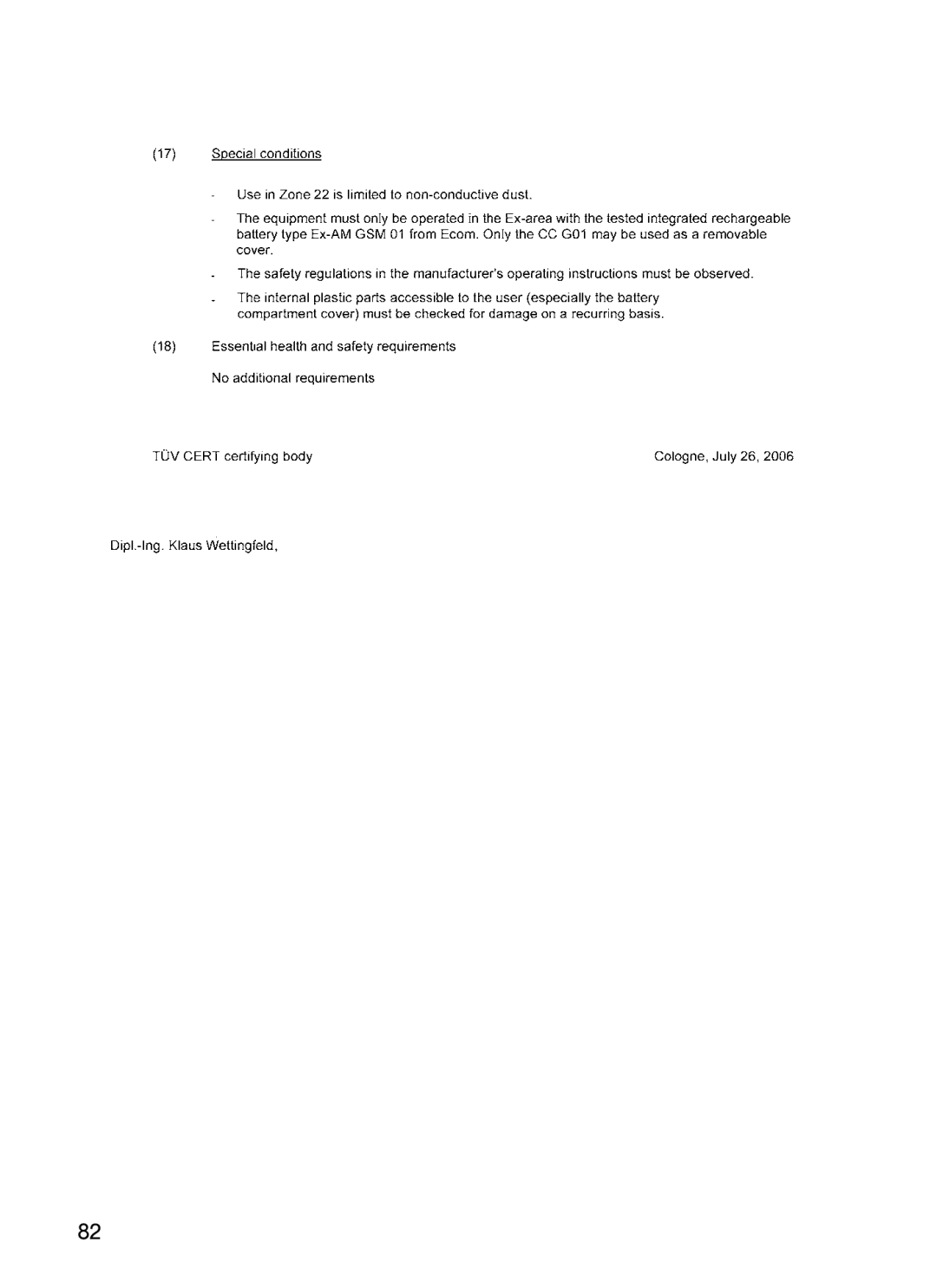 Ecom Instruments Ex-GSM 01 EU operating instructions 