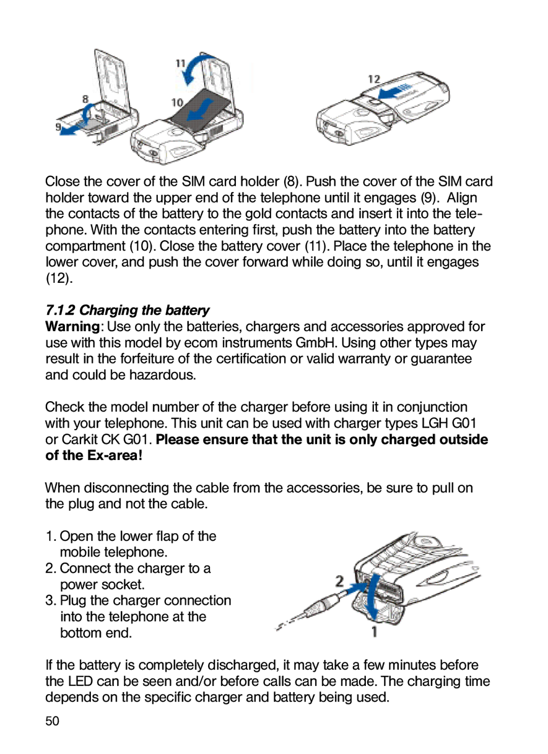 Ecom Instruments Ex-GSM 01 EU operating instructions 