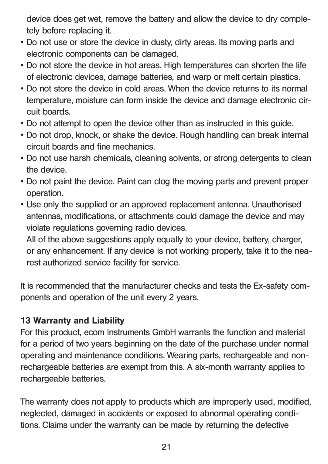 Ecom Instruments Ex-GSM 01 manual 