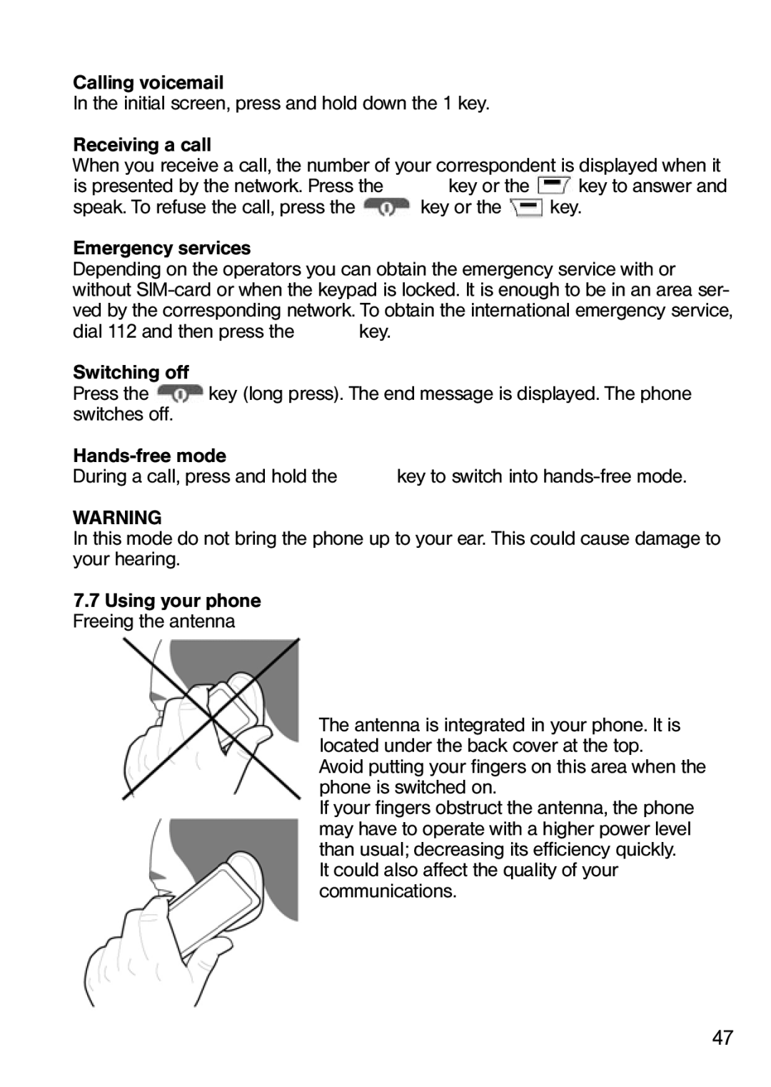 Ecom Instruments Ex-Handy 05 operating instructions It could also affect the quality of your communications 