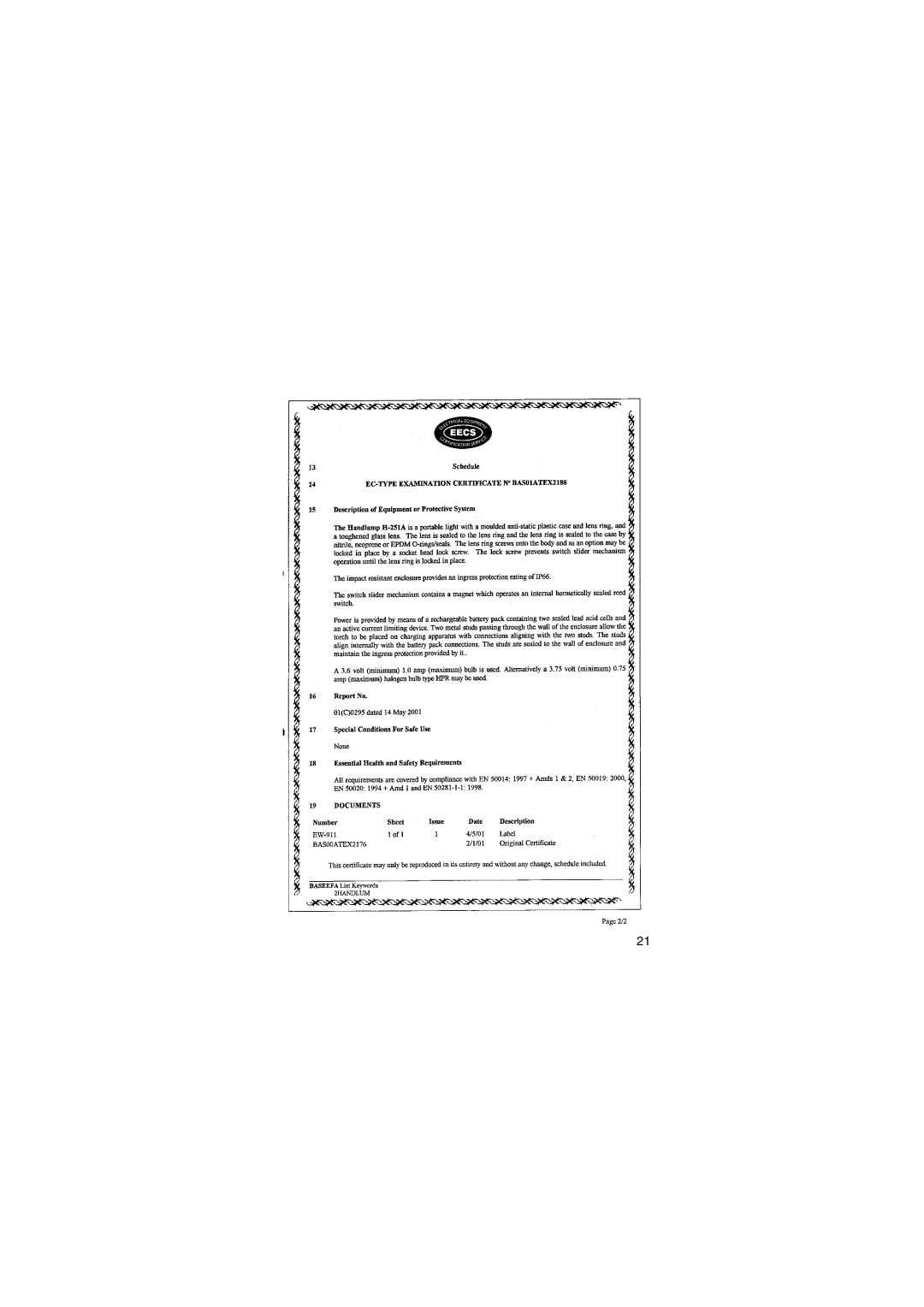 Ecom Instruments H-251 A instruction manual 