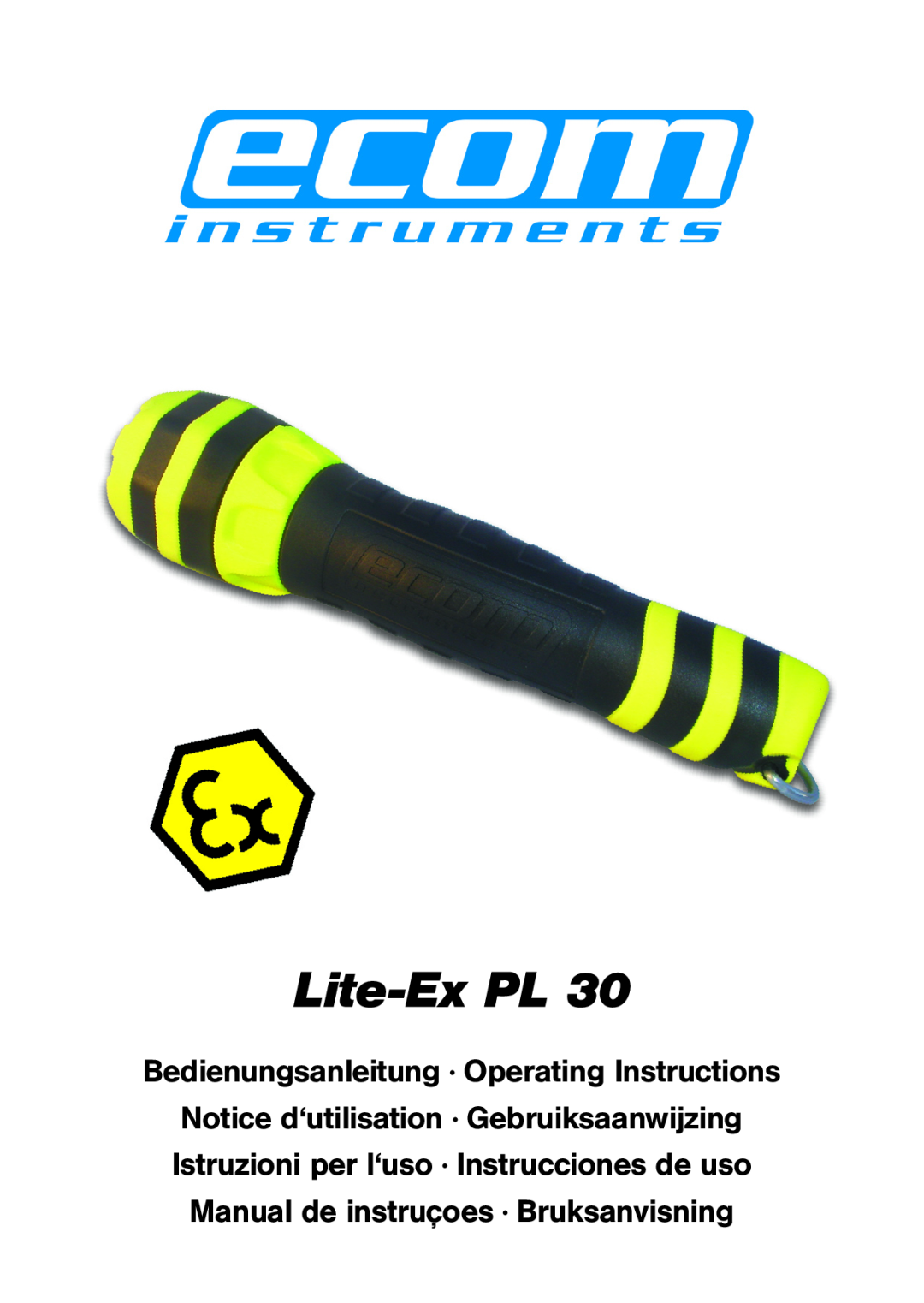 Ecom Instruments Lite-Ex PL 30 operating instructions Lite-ExPL, Bedienungsanleitung · Operating Instructions 