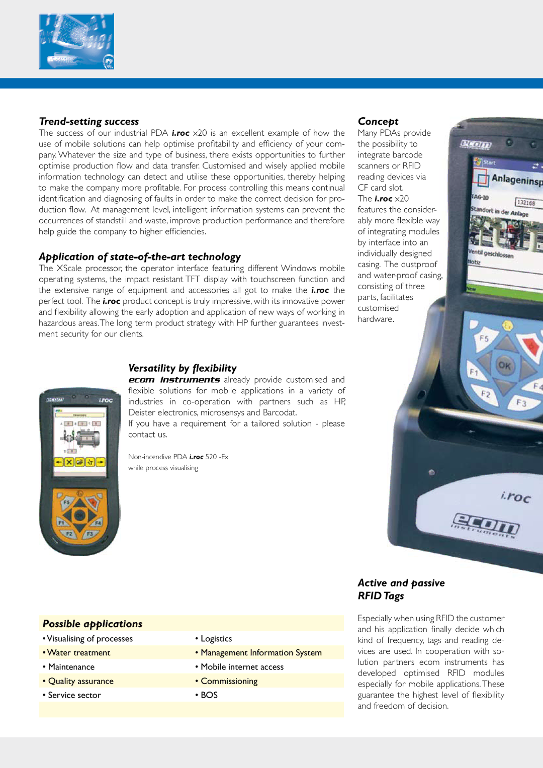 Ecom Instruments X20 dimensions Trend-setting success, Application of state-of-the-art technology, Concept 