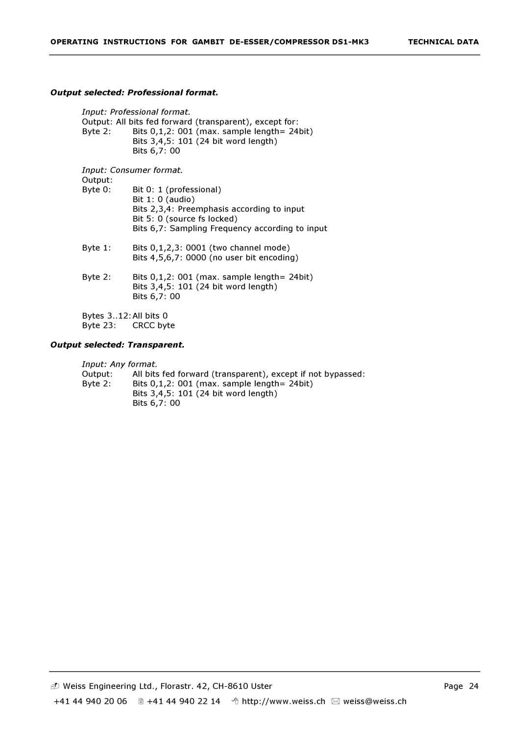 Edelweiss DS1-MK3 manual 