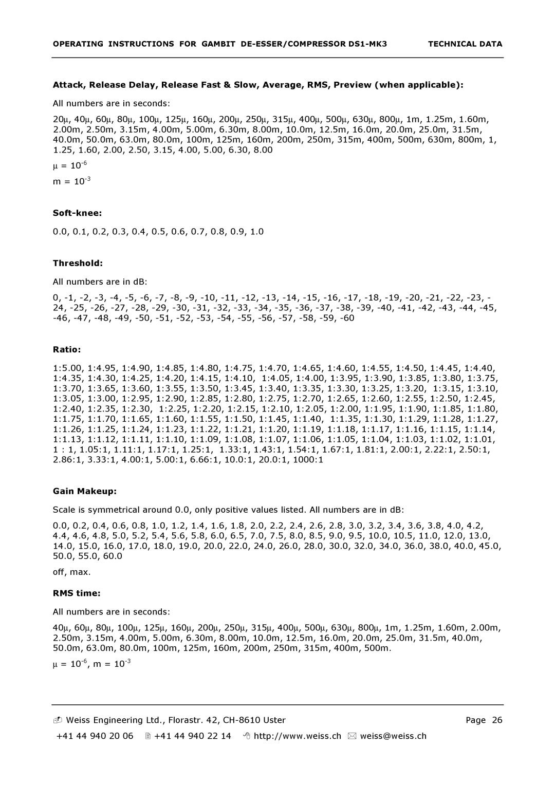 Edelweiss DS1-MK3 manual 