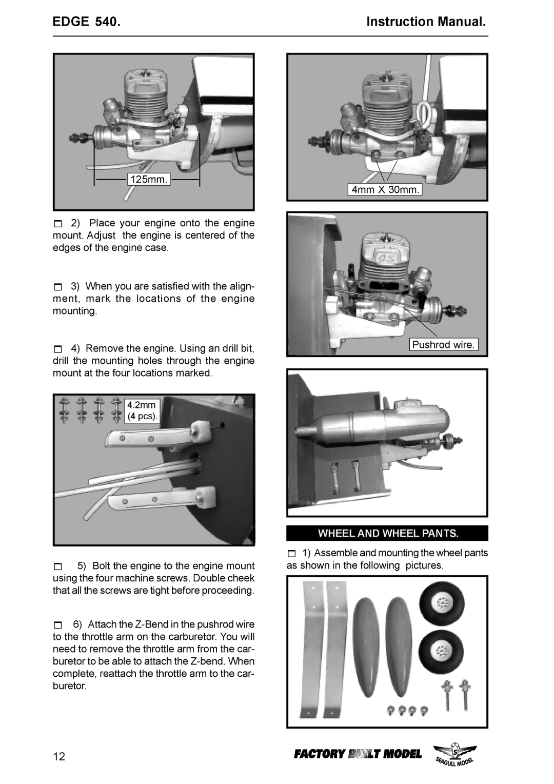 EDGE Tech Edge 540 specifications Wheel and Wheel Pants 