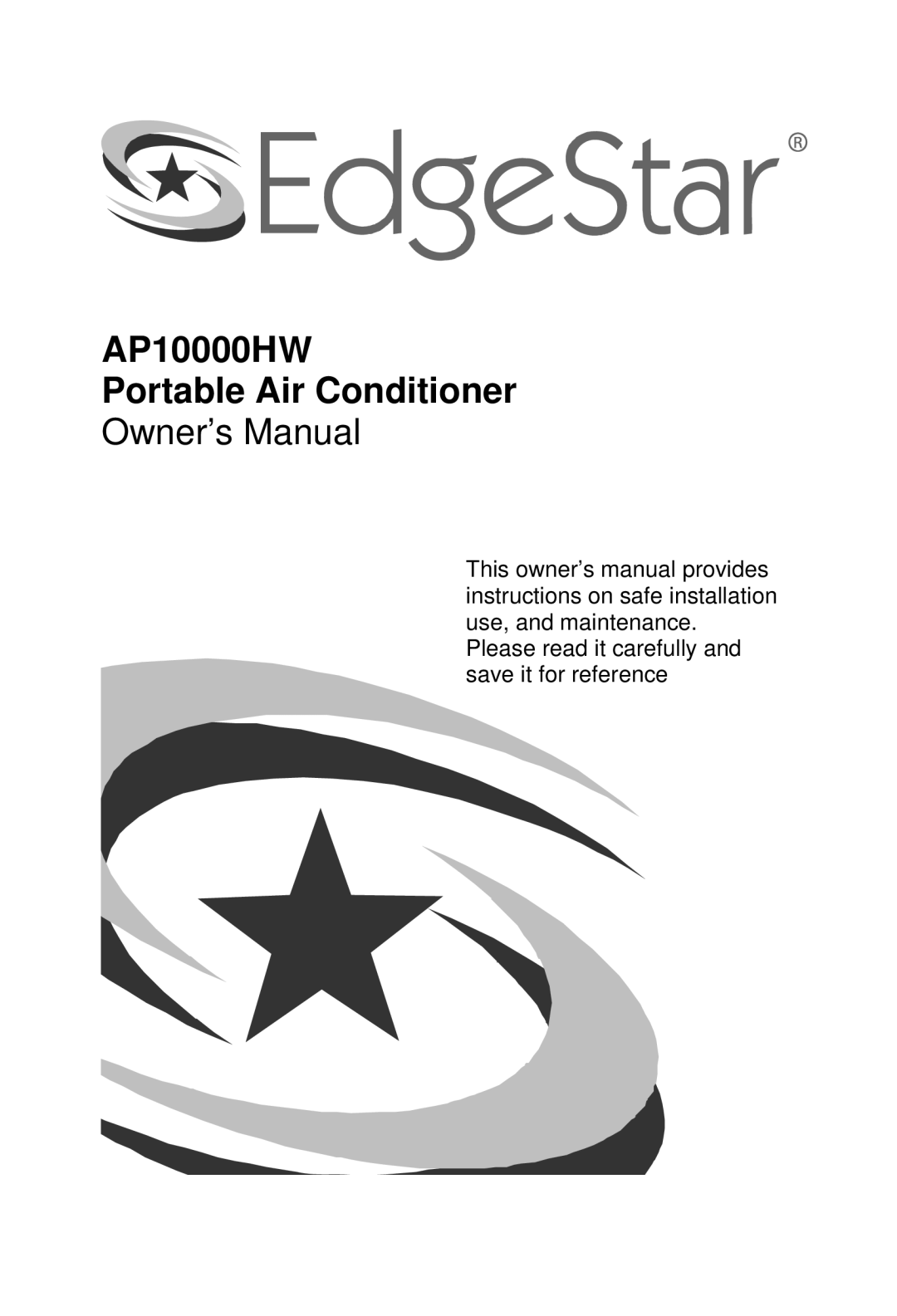 EdgeStar owner manual AP10000HW Portable Air Conditioner 