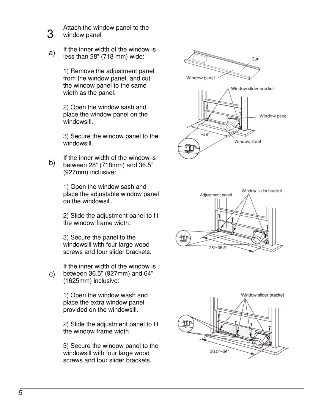 EdgeStar AP10002BL owner manual Attach the window panel to 