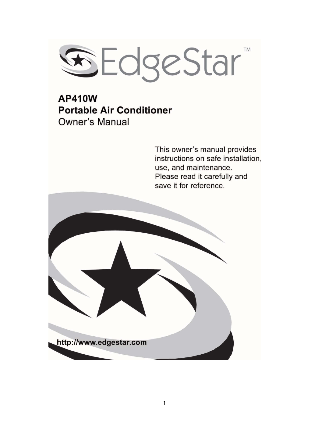 EdgeStar AP410W manual 
