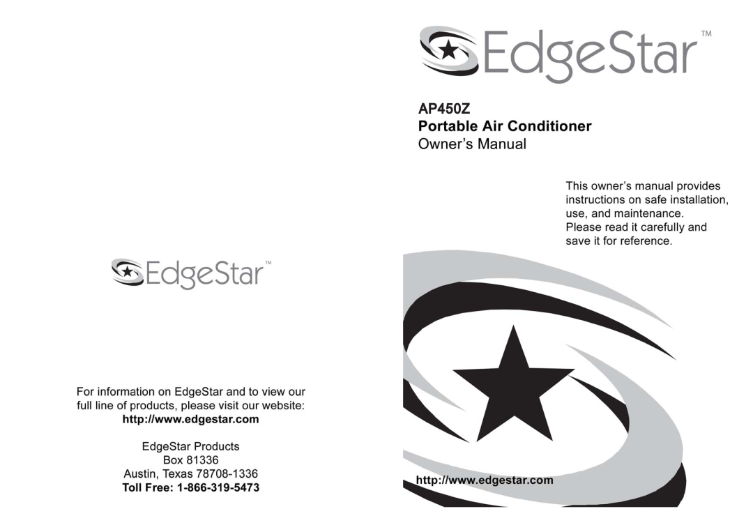 EdgeStar AP450Z manual 