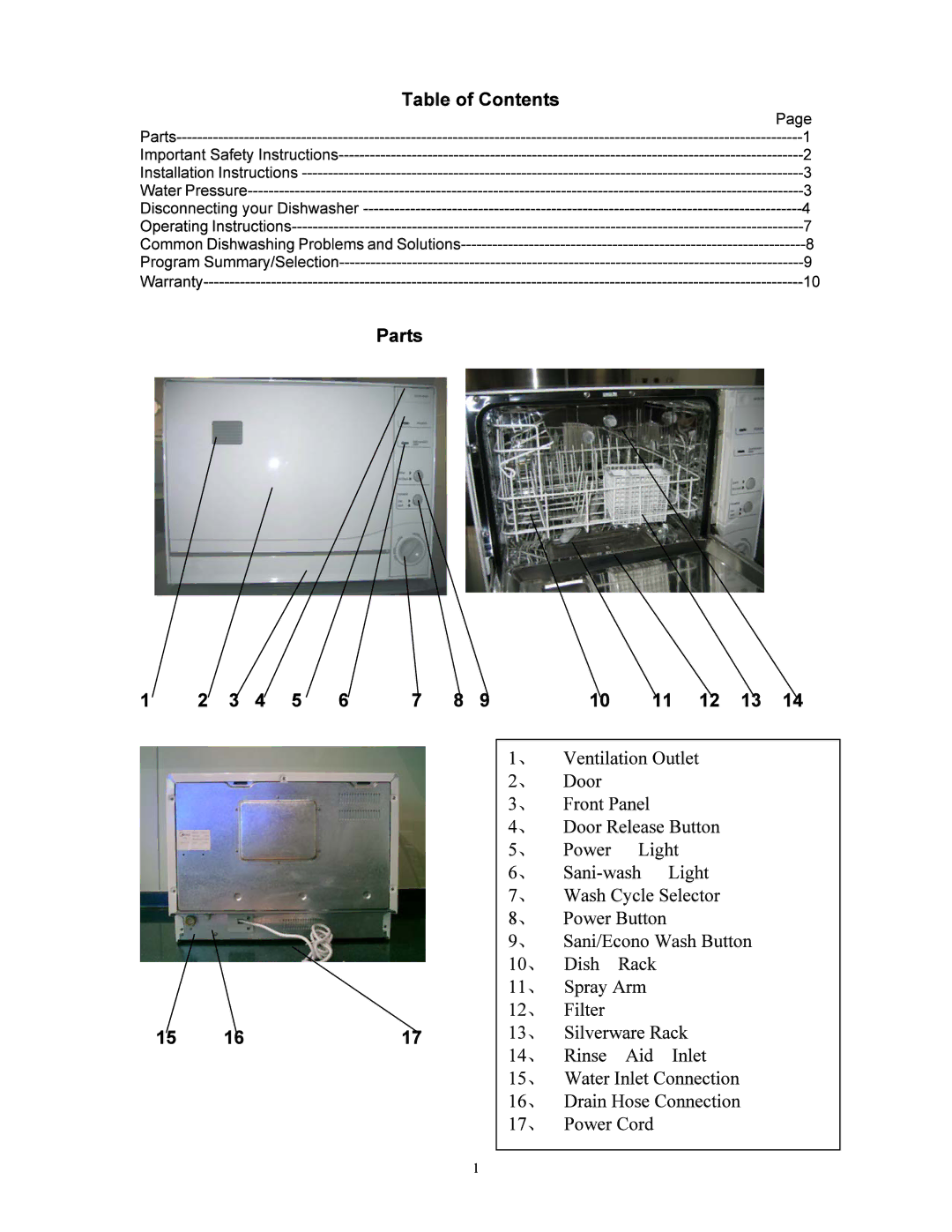 EdgeStar DWP40W manual 