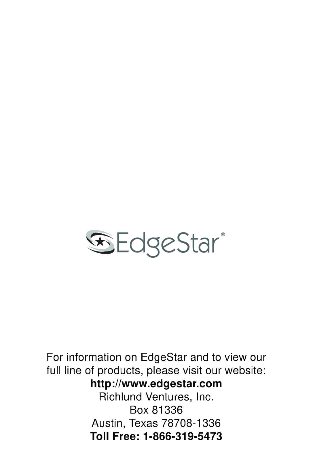 EdgeStar DWP45E owner manual 