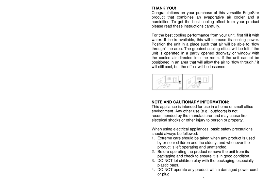 EdgeStar EAC420 manual Thank YOU 