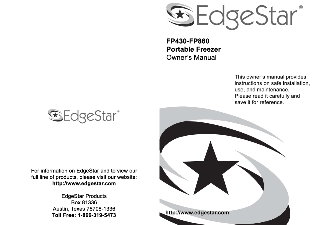 EdgeStar FP430-FP860 manual 