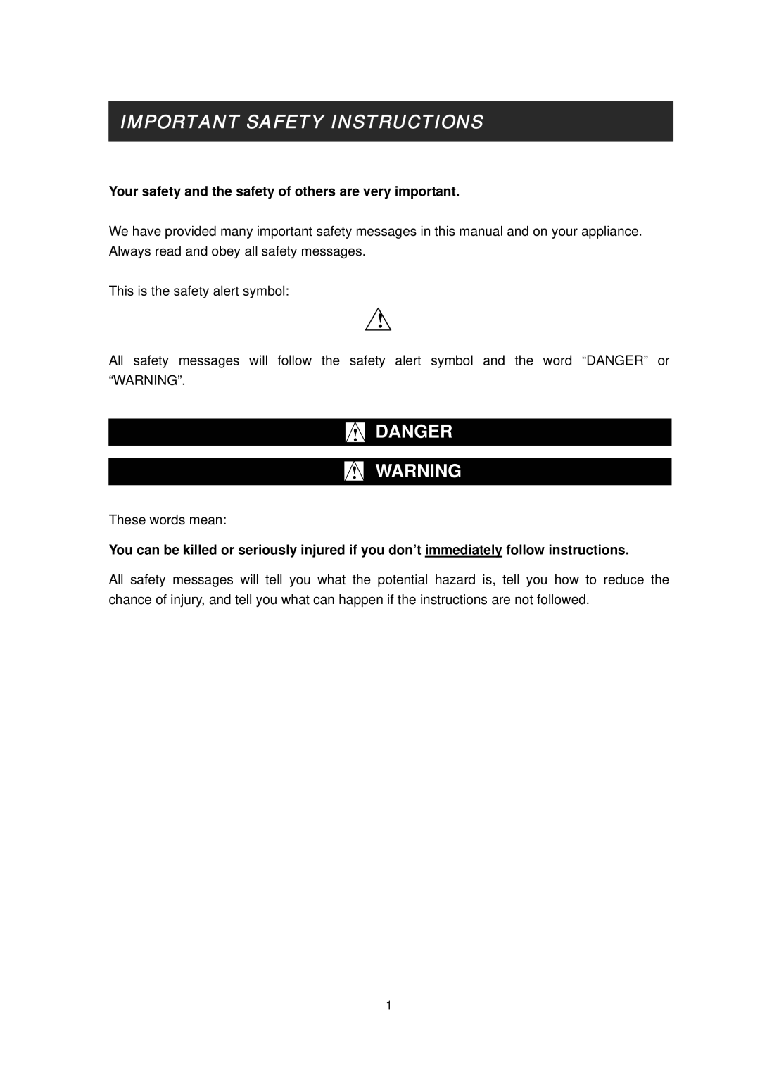 EdgeStar HZB- 12 Importanttable of Contsafetyntsinstructions, Your safety and the safety of others are very important 