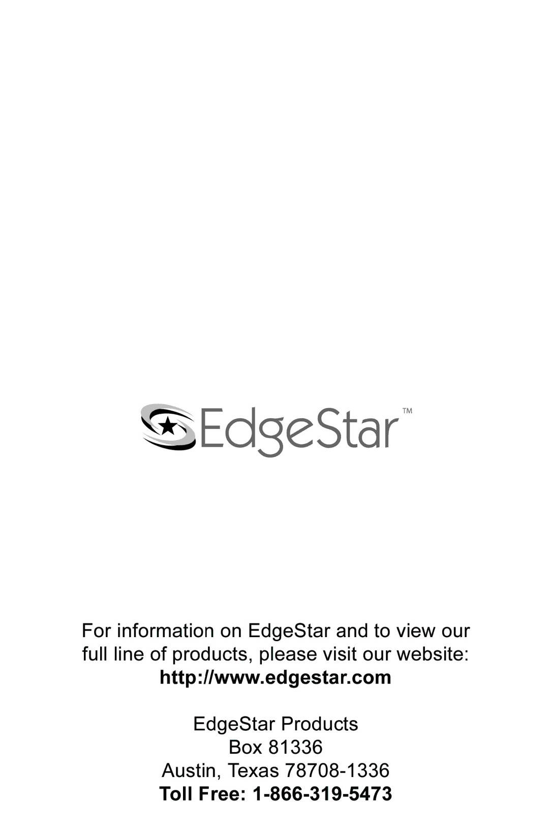 EdgeStar IB120SS owner manual 