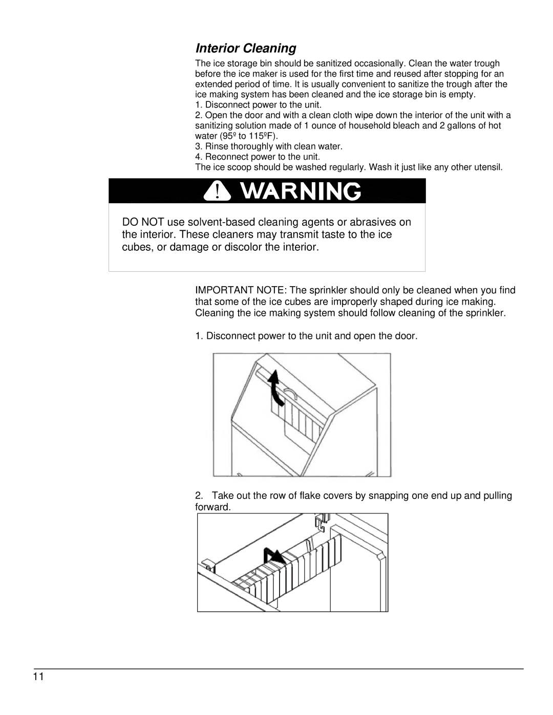 EdgeStar IB650SS, IB1500SS, IB1000SS owner manual Interior Cleaning 