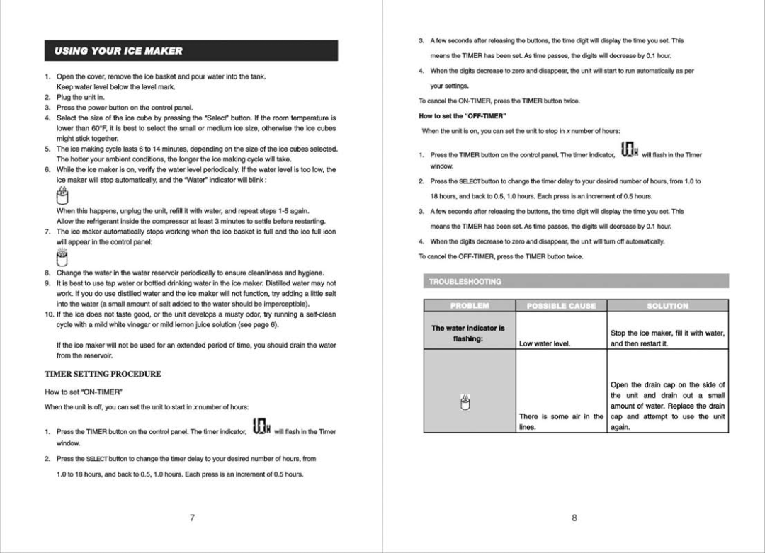 EdgeStar IP201SS manual 