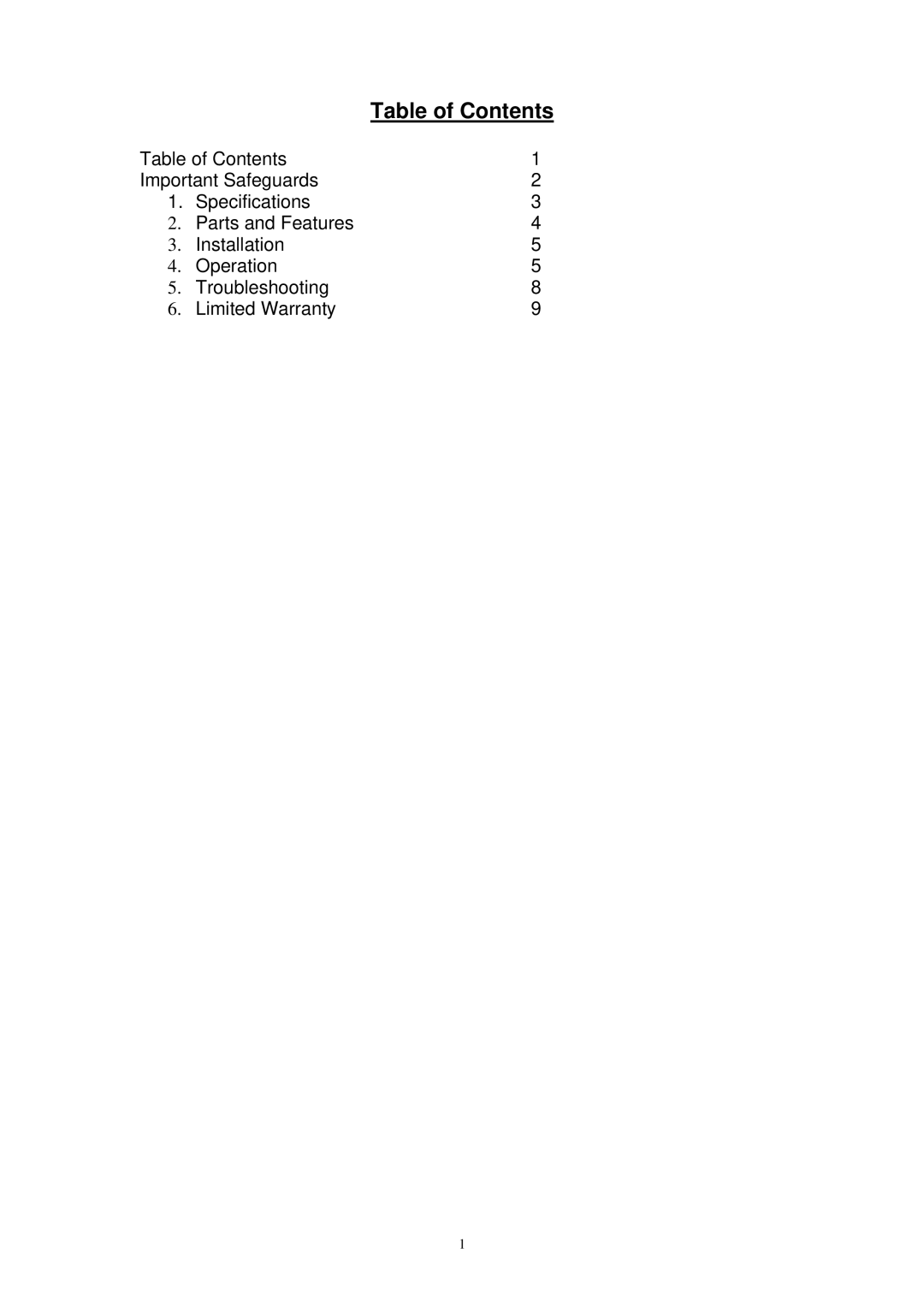 EdgeStar TWR121ES, TWR80ES specifications Table of Contents 