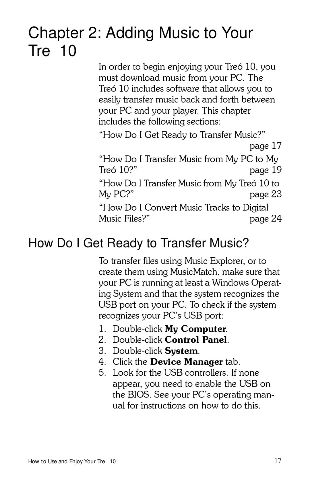 E.Digital 10 manual Adding Music to Your Treó, How Do I Get Ready to Transfer Music? 