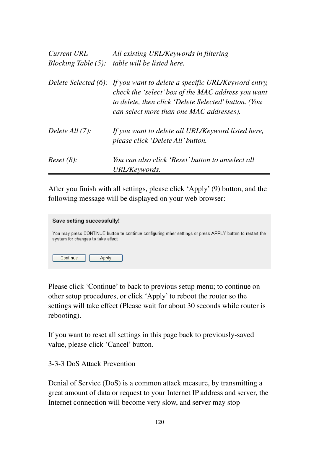 Edimax Technology 3G-6210n manual Check the ‘select’ box of the MAC address you want 