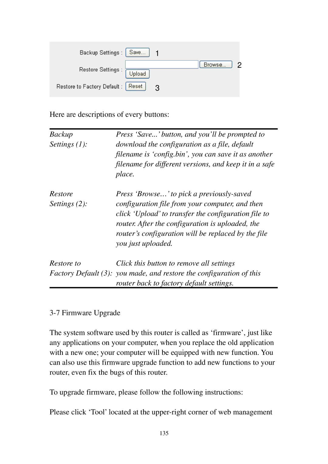 Edimax Technology 3G-6210n manual Here are descriptions of every buttons 