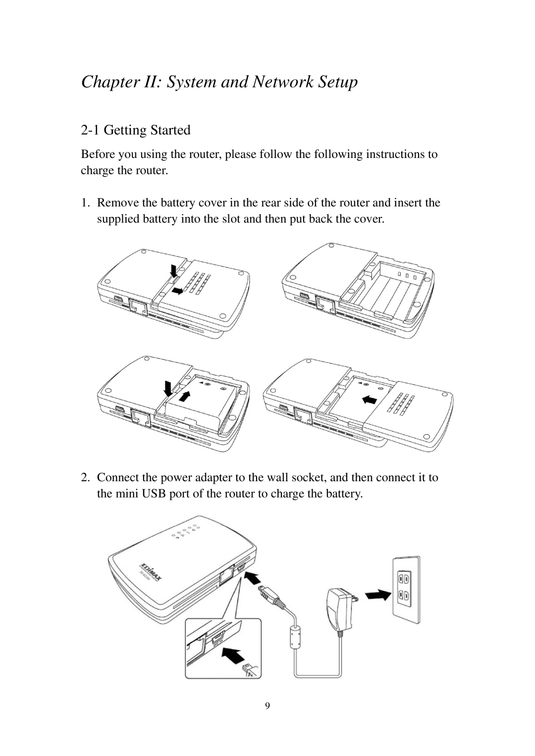 Edimax Technology 3G-6210n manual Chapter II System and Network Setup 