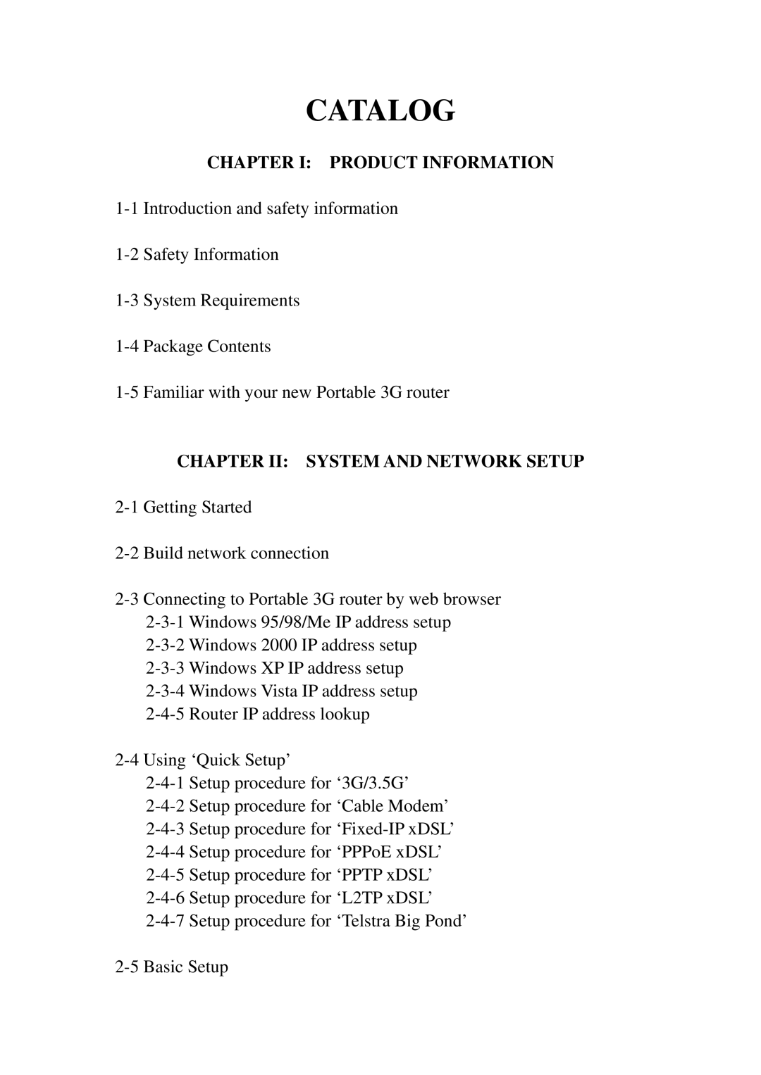 Edimax Technology 3G-6210n manual Catalog 