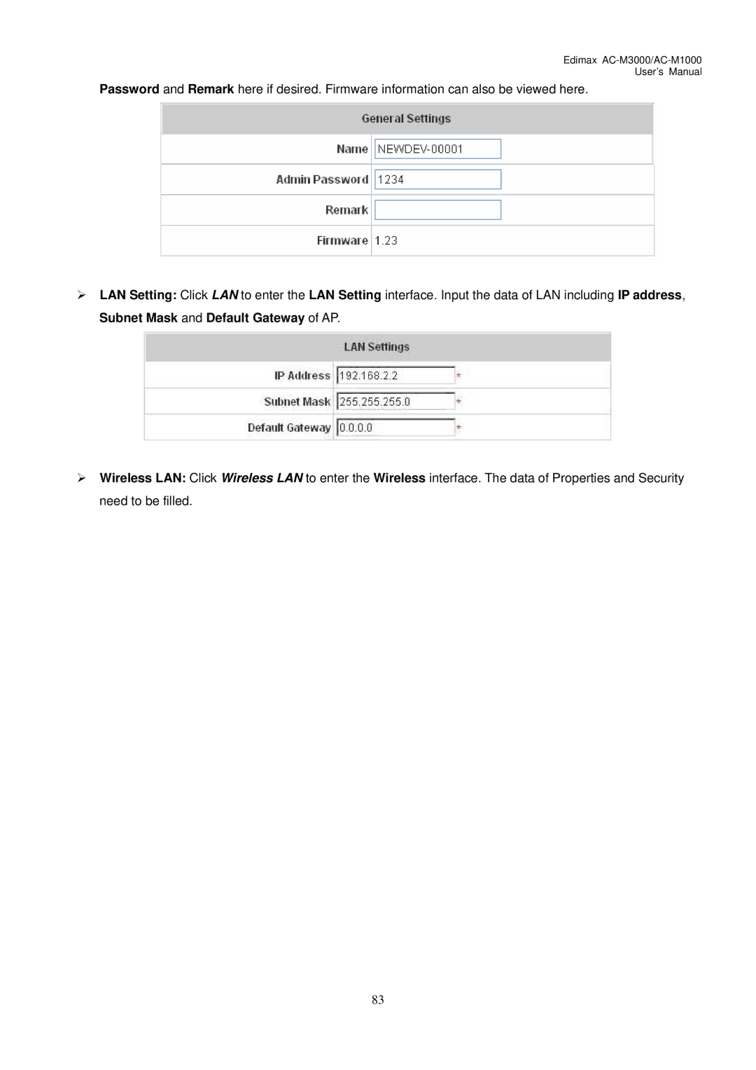 Edimax Technology user manual Edimax AC-M3000/AC-M1000 User’s Manual 