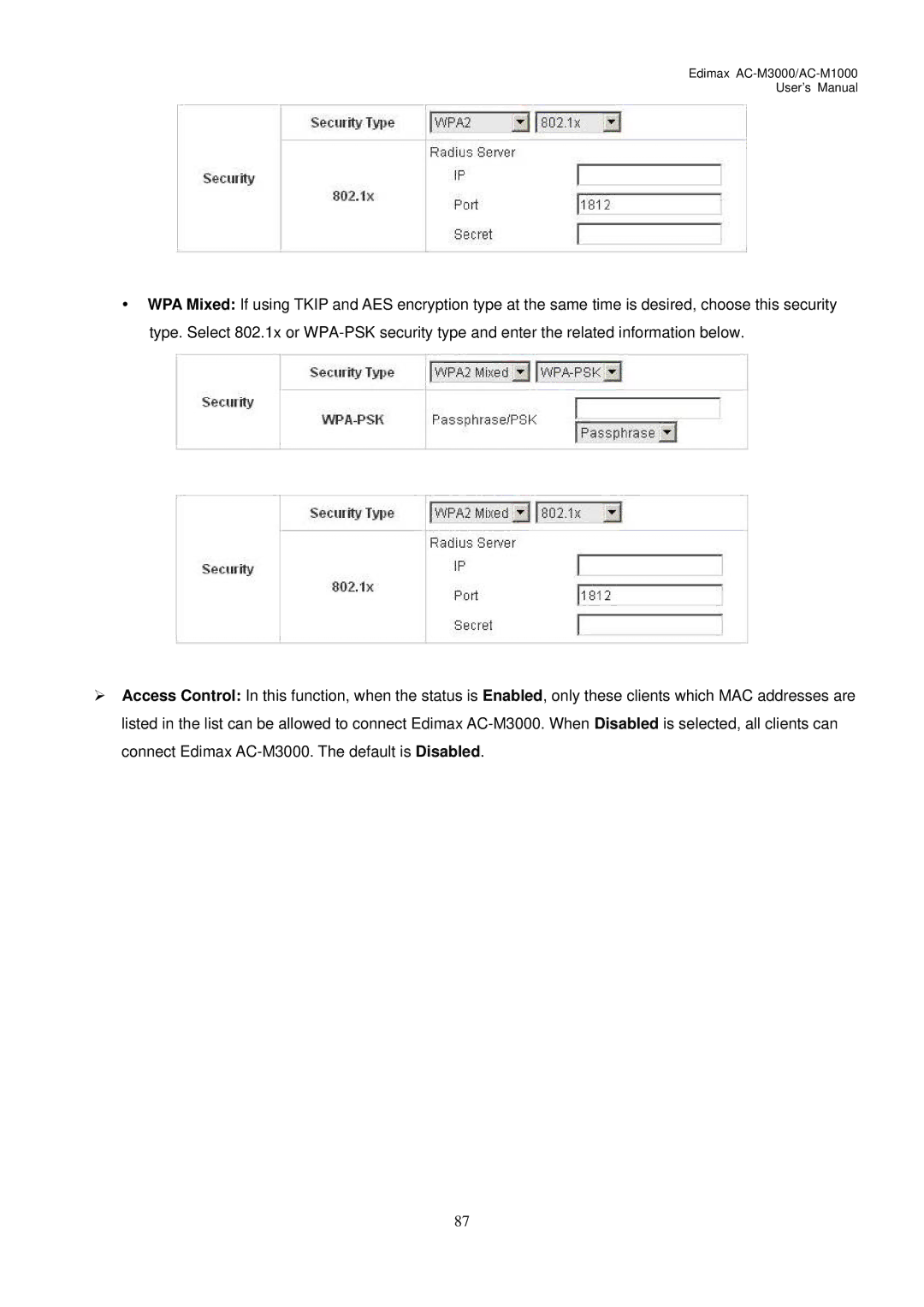 Edimax Technology user manual Edimax AC-M3000/AC-M1000 User’s Manual 