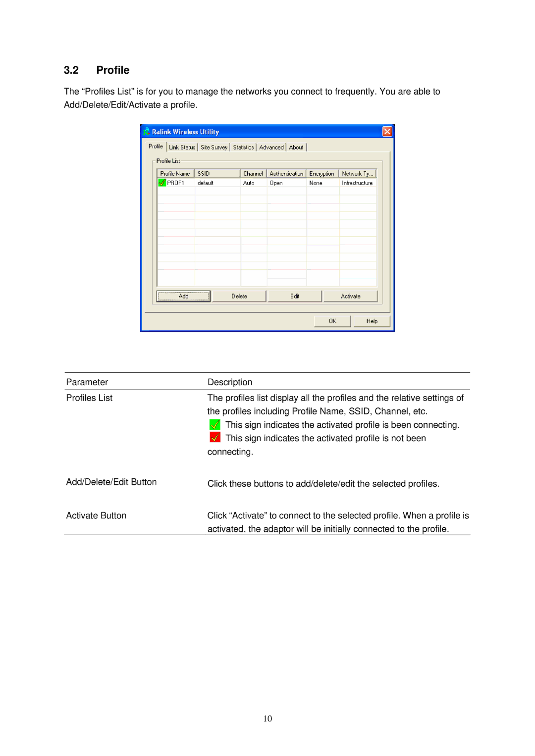 Edimax Technology Adaptor user manual Profile 