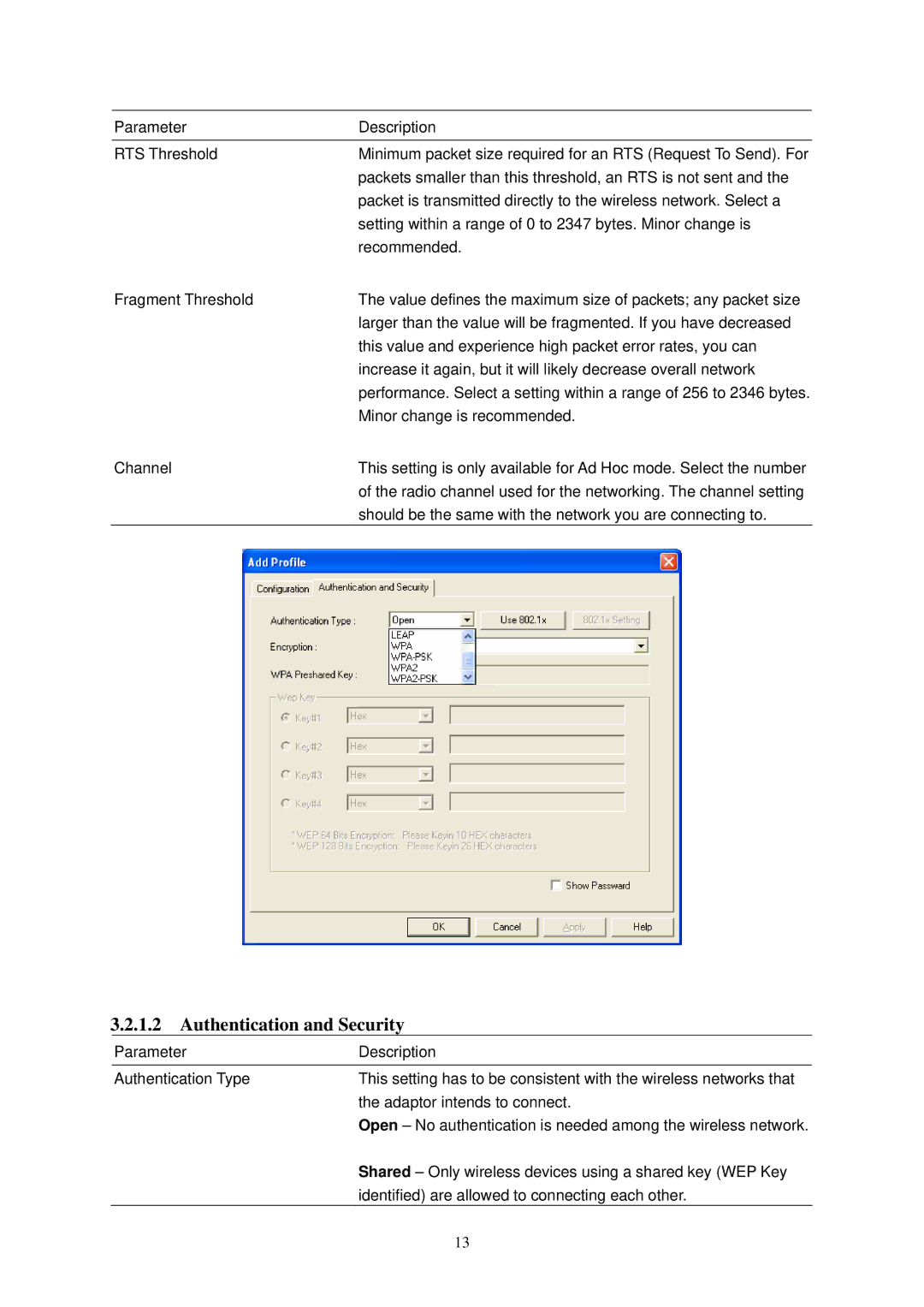 Edimax Technology Adaptor user manual Authentication and Security 