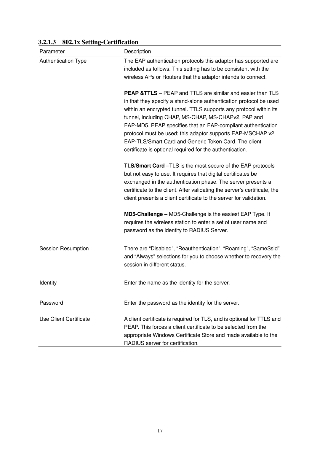 Edimax Technology Adaptor user manual 1.3 802.1x Setting-Certification 