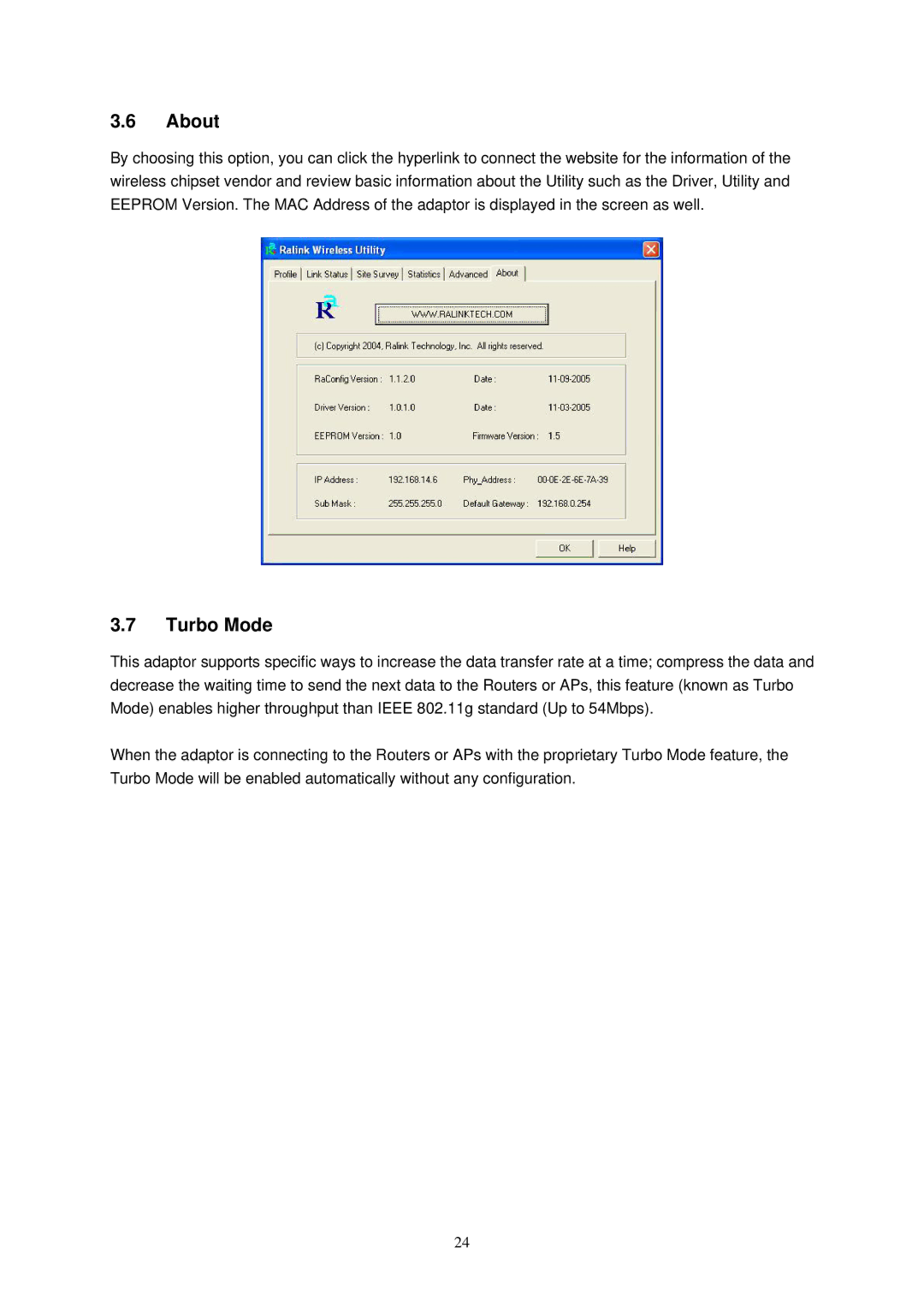 Edimax Technology Adaptor user manual About, Turbo Mode 