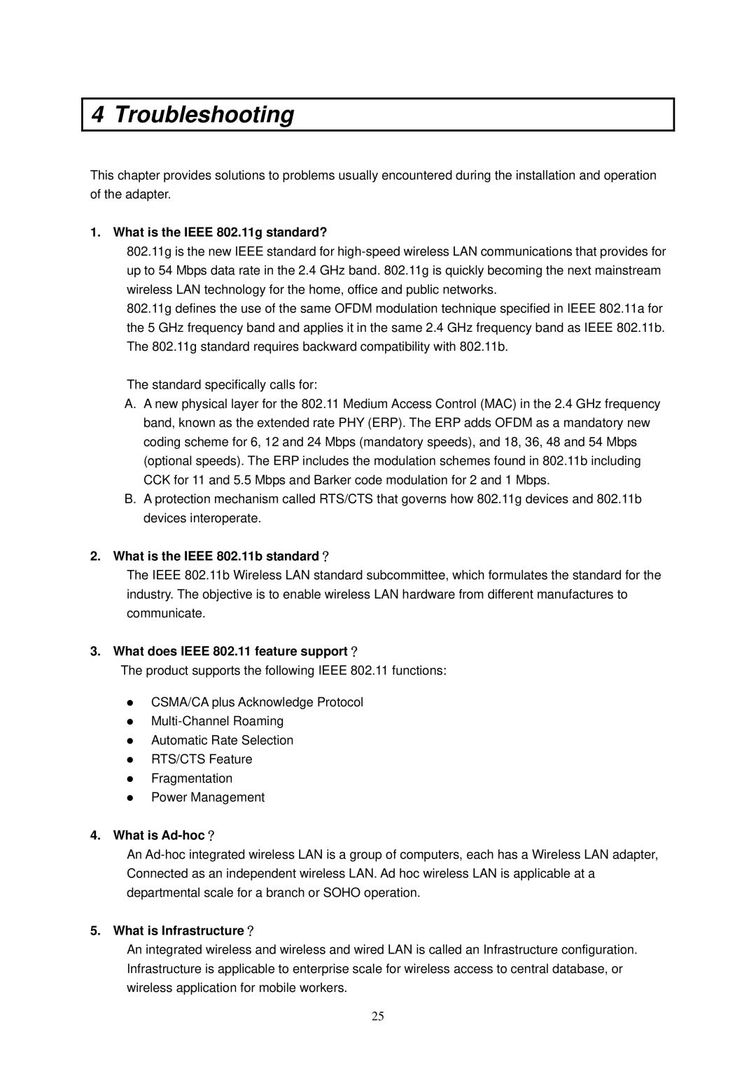 Edimax Technology Adaptor user manual Troubleshooting 