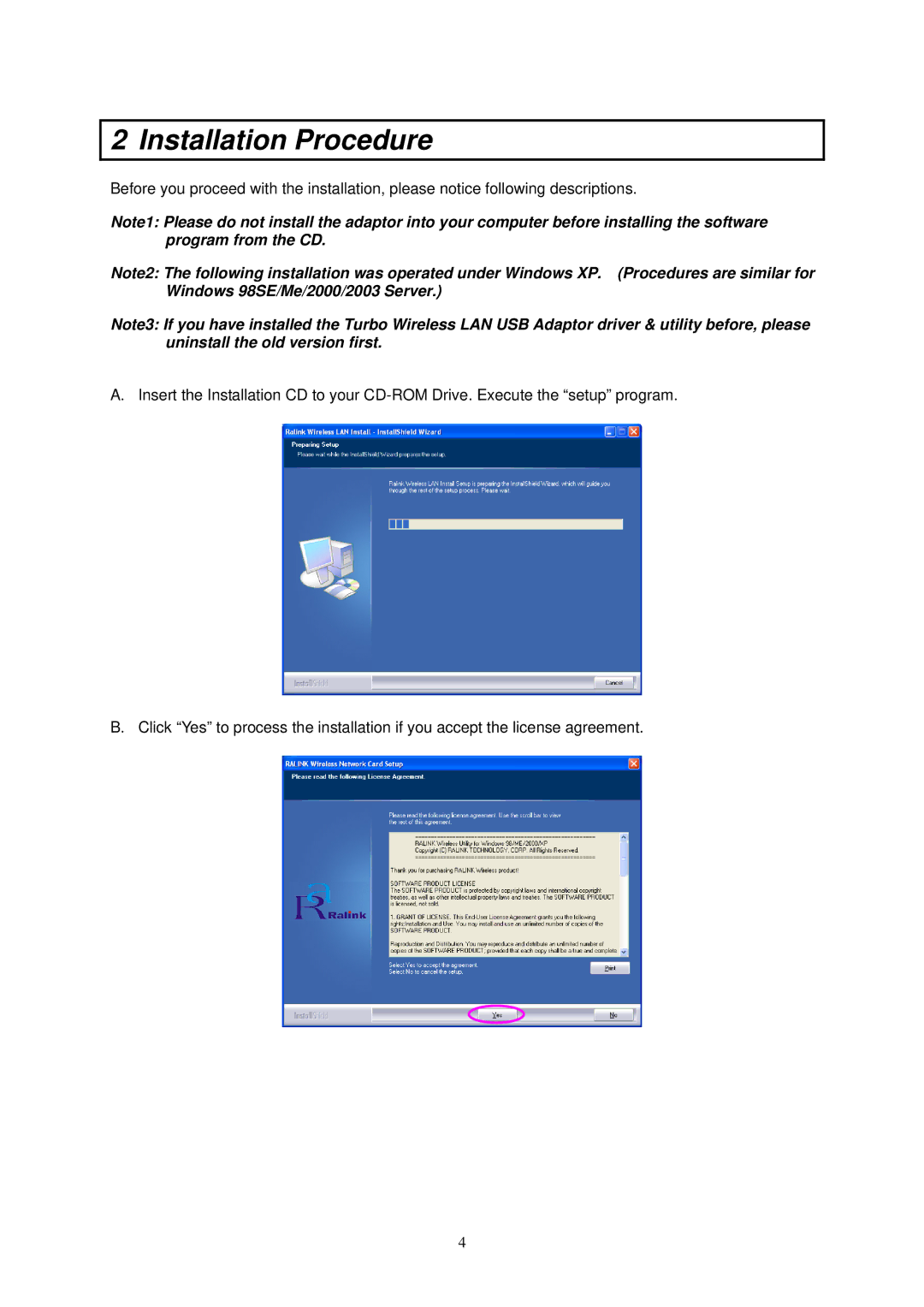 Edimax Technology Adaptor user manual Installation Procedure 