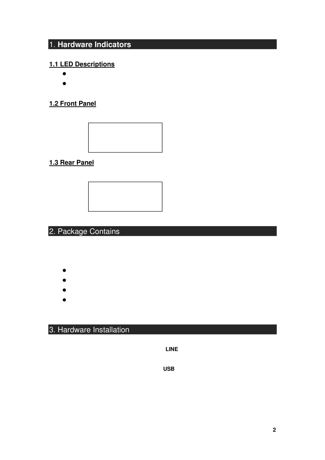 Edimax Technology AR-7025Um manual Package Contains 