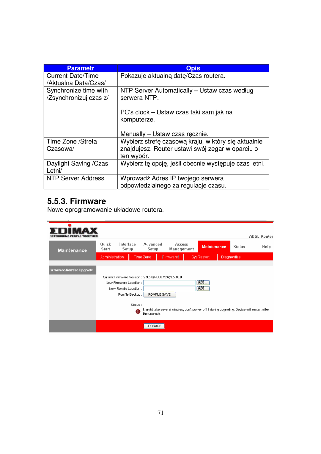 Edimax Technology AR-7084B, AR-7084GA, AR-7084GB manual Firmware 