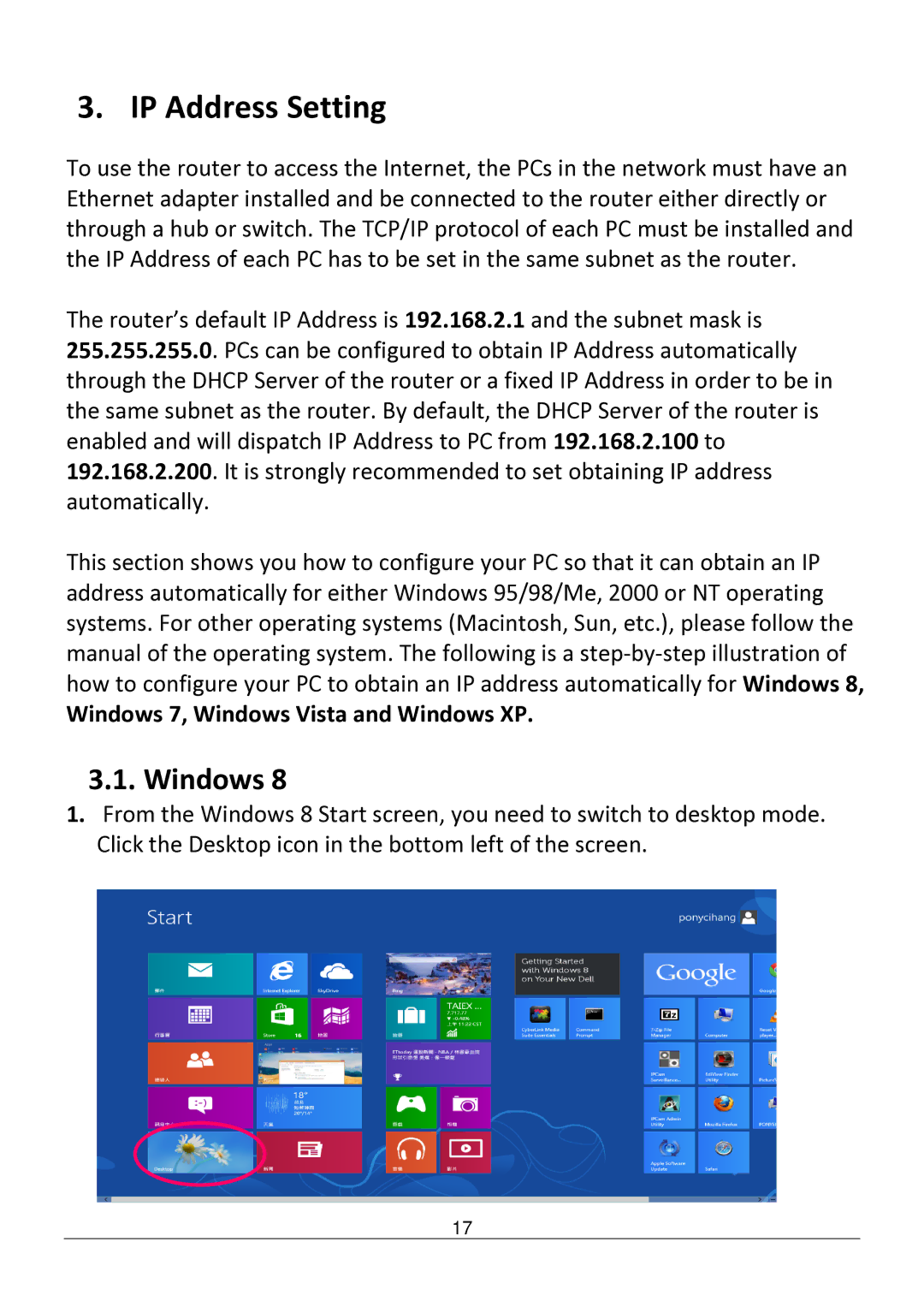 Edimax Technology AR-7182WNB manual Windows 7, Windows Vista and Windows XP 