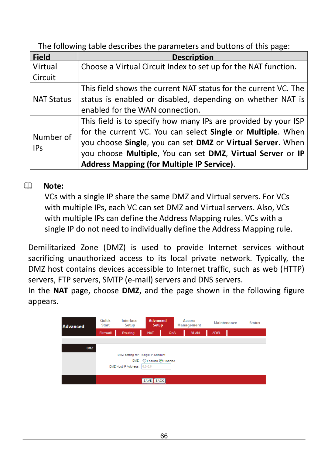 Edimax Technology AR-7182WNB manual Address Mapping for Multiple IP Service 